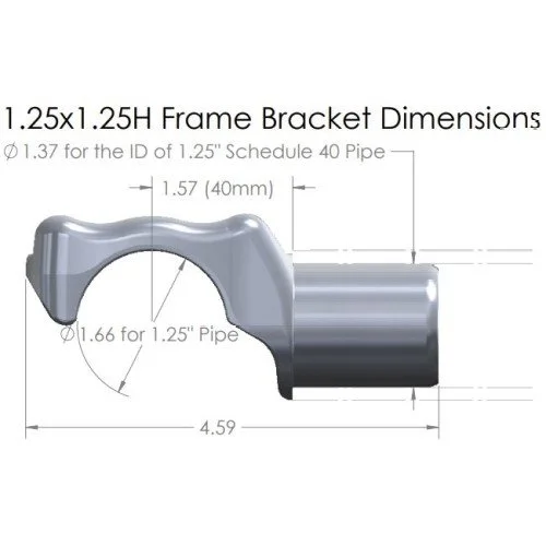 Better Mounts Frame Bracket - Forged 7075 T6 Aluminum Whitewater